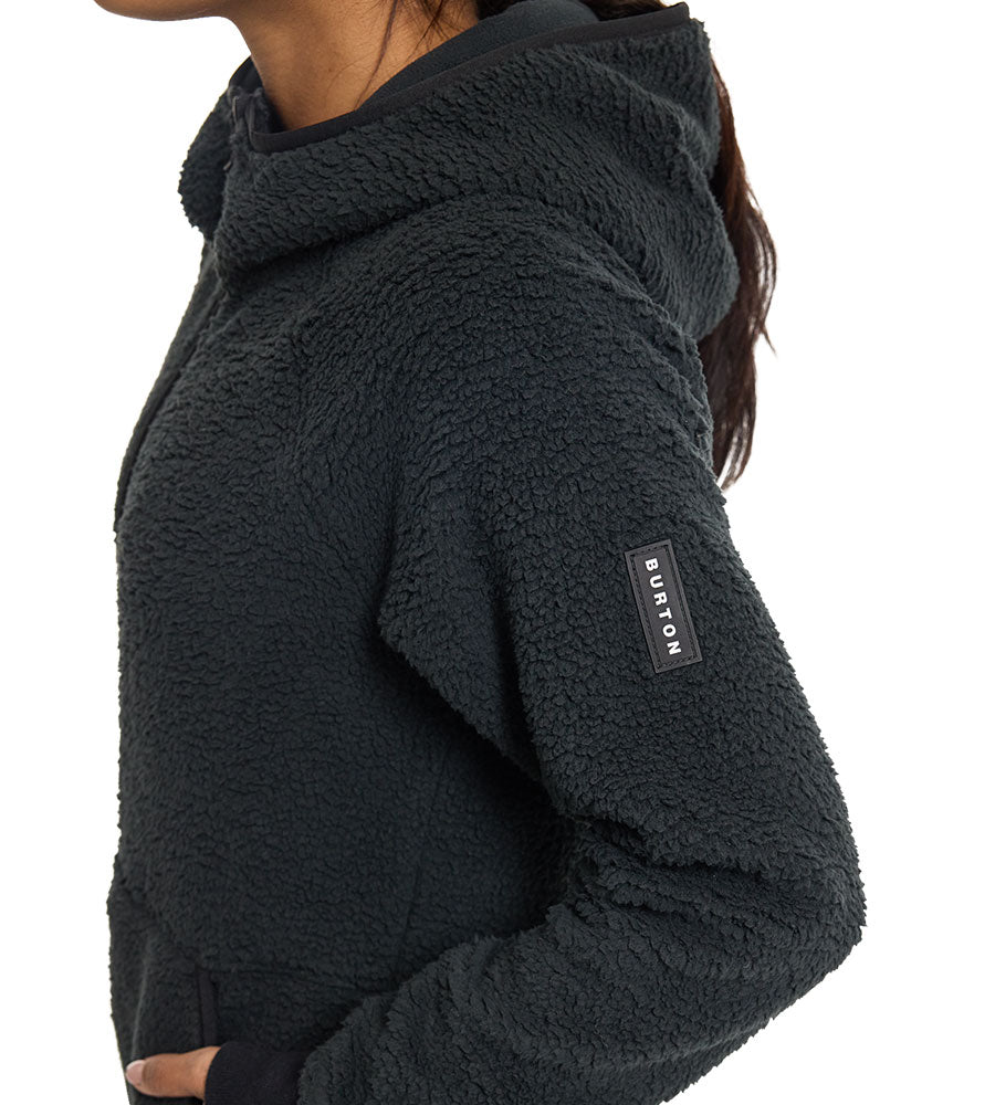 Burton Women's Minxy Full-Zip Fleece True Black Sherpa 2023