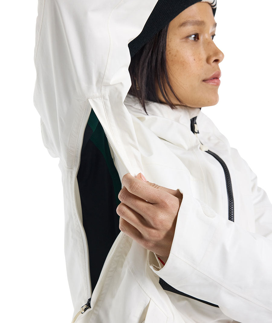 Burton Women's Pillowline Gore-Tex 2L Anorak Jacket - Stout White 2023