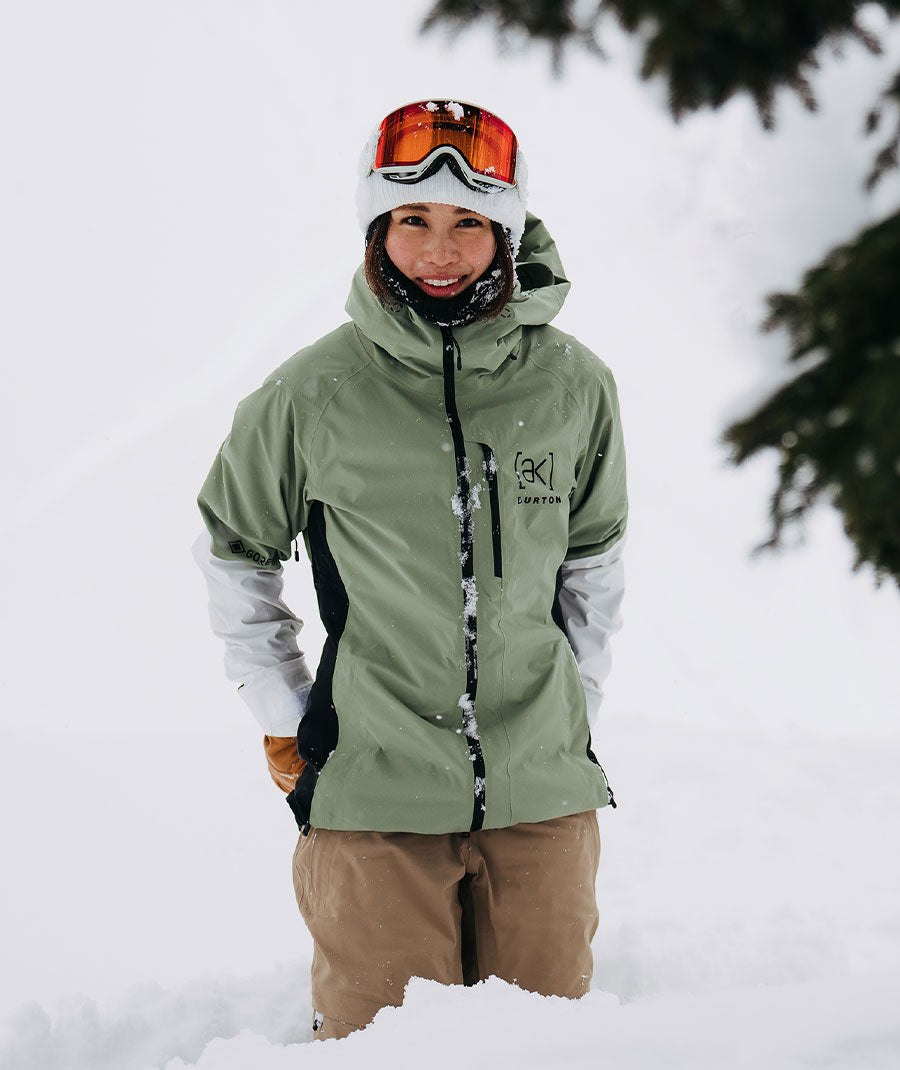 Burton Women's [ak] Upshift Gore-Tex 2L Jacket - Hedge Green/Stout White/True Black 2023