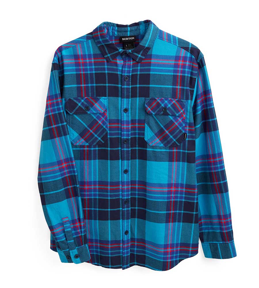 Burton Men's Brighton Flannel - Cobalt Blue Chunk Plaid 2022