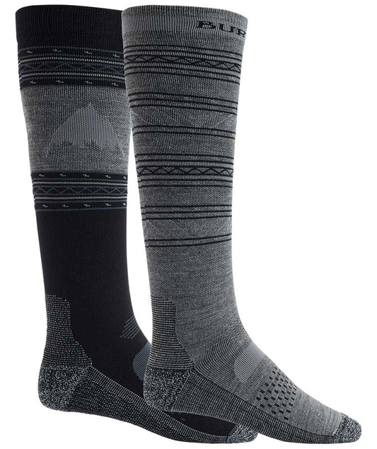 Burton Men's Performance Lightweight Sock 2-Pack - True Black 2022