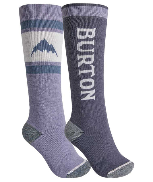 Burton Women's Weekend Midweight Sock 2-Pack - Foxglove Violet / Folkstone Gray 2022