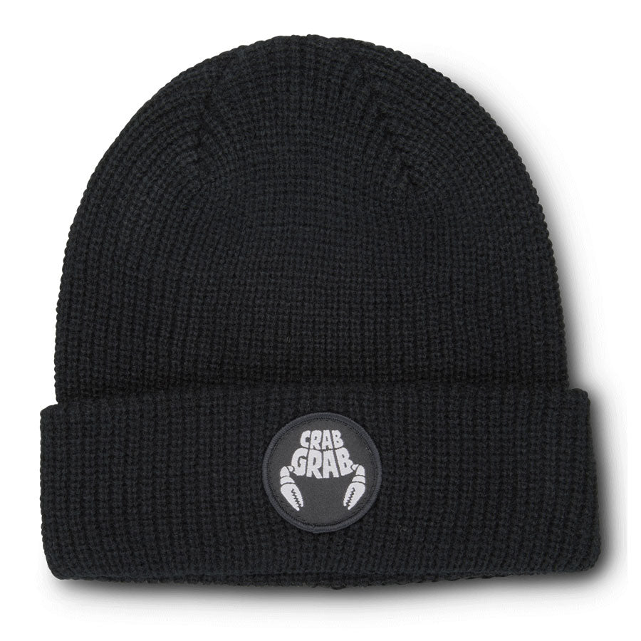 Crab Grab Circle Patch Beanie Black 2024