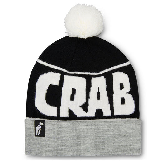 Crab Grab Pom Beanie Black Heather Grey 2022
