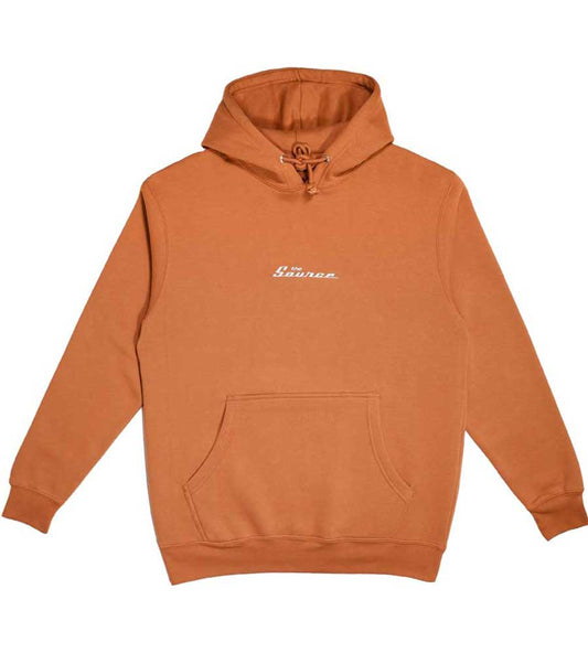 The Source Heavyweight Embroidered Word Hoodie - Canvas/White