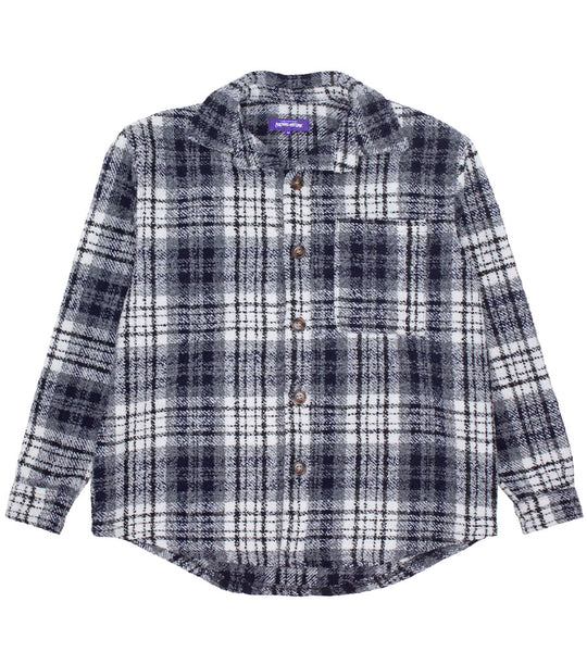 Fucking Awesome Heavy Flannel Overshirt Navy/White