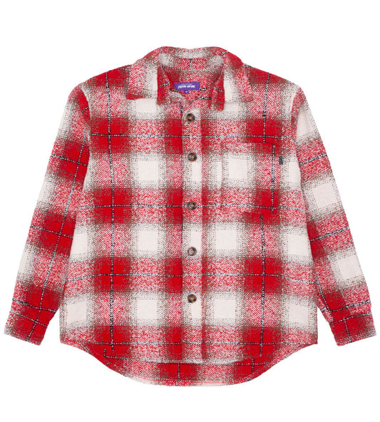 Fucking Awesome Heavy Flannel Overshirt Red/White