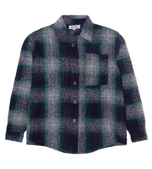 Fucking Awesome Heavy Oversized Flannel Button Shirt - Blue/Green