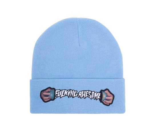 Fucking Awesome World Cup Cuffed Beanie - Light Blue