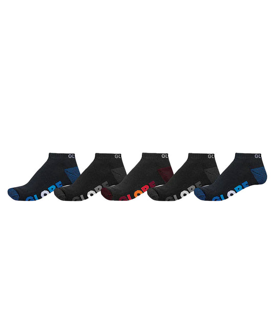 Globe Multi Stripe Ankle Sock 5-Pack Black