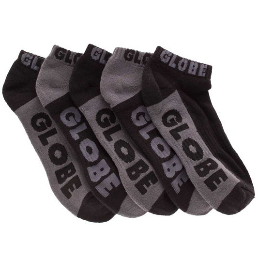 Globe Black/Grey Ankle Sock 5-Pack Black/Grey