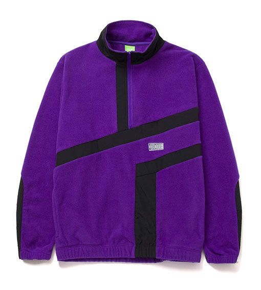 HUF Range Quarter Zip Polar Fleece Jacket Purple