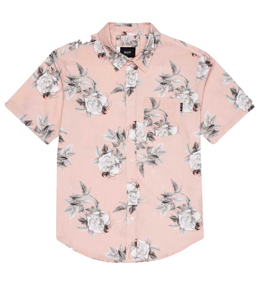 HUF Widower Short Sleeve Woven Shirt - Plastic Pink