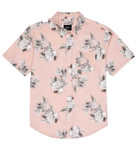 HUF Widower Short Sleeve Woven Shirt - Plastic Pink