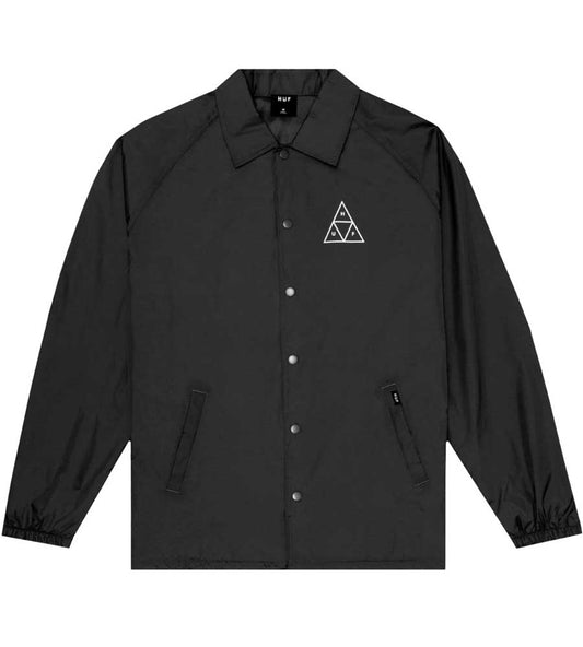 HUF Essentials Triple Triangle Coaches Jacket - Black