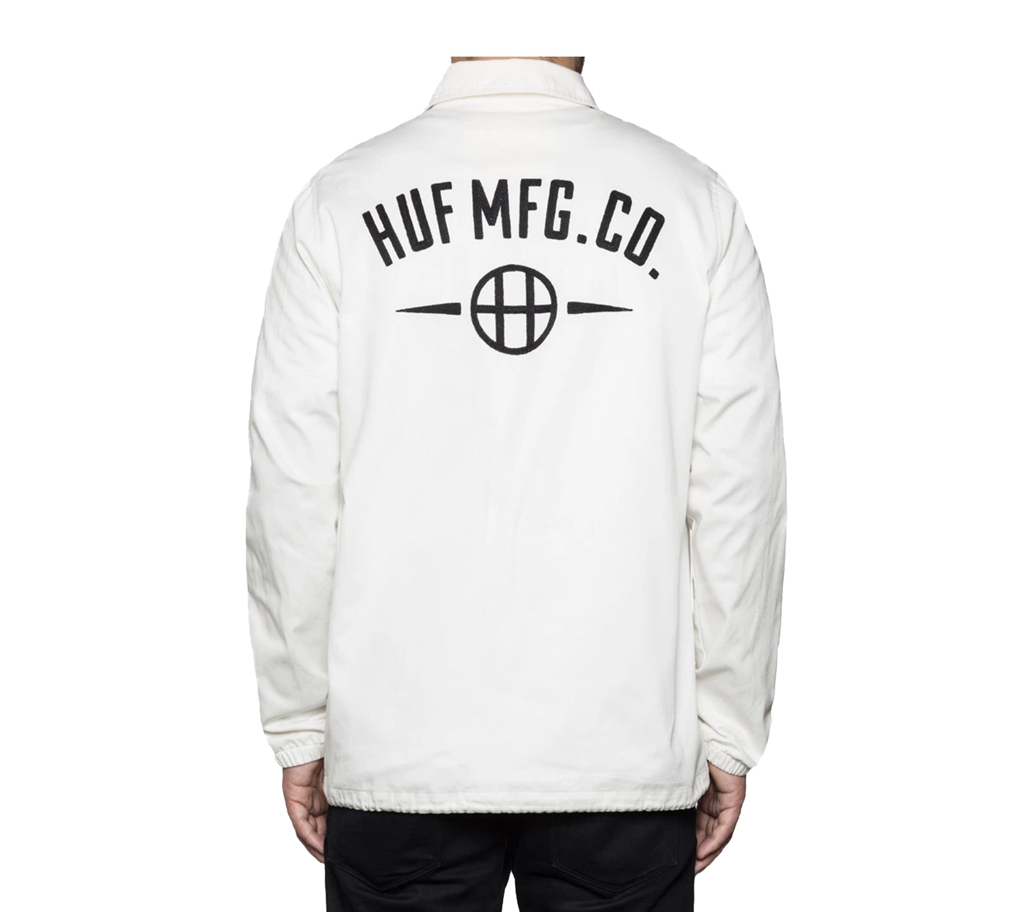 Huf standard white windbreaker jacket hot sale