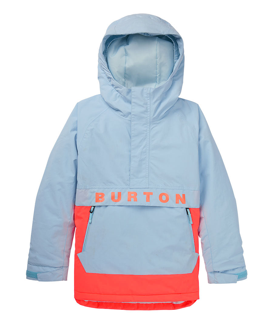 Burton Kids' Frostner 2L Anorak Jacket - Ballad Blue/Tetra Orange 2023