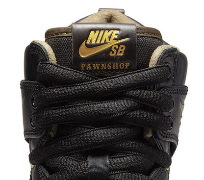 Nike SB Dunk High OG QS - Black/Black-Metallic Gold