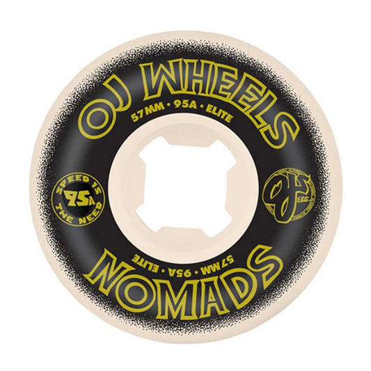 OJs Elite White Nomads 95A Wheels 57mm