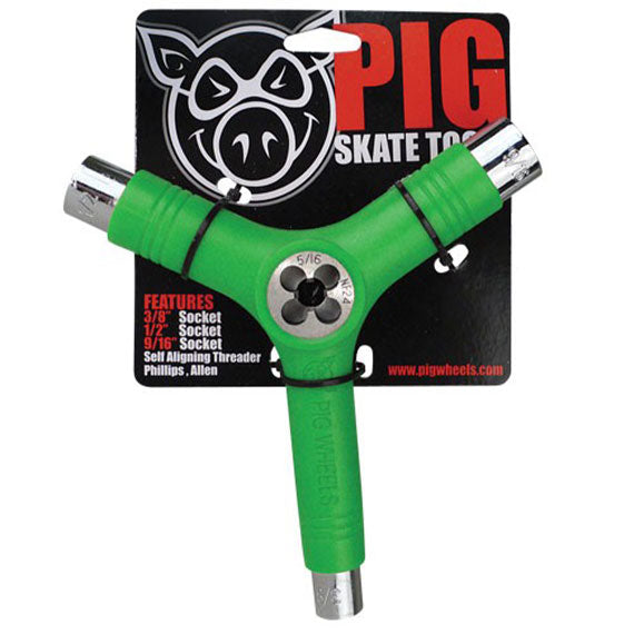 Pig Skate Tool W/ Rethread - Green