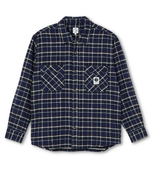 Polar Flannel Button Shirt - Rich Navy