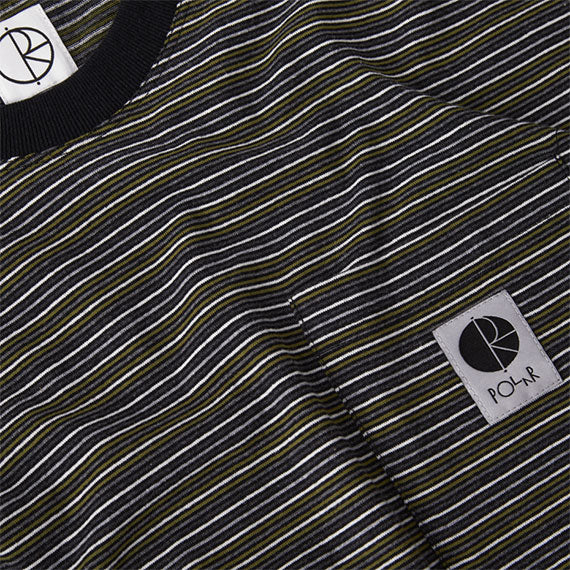 Polar Pocket Stripe T-Shirt Black/Green