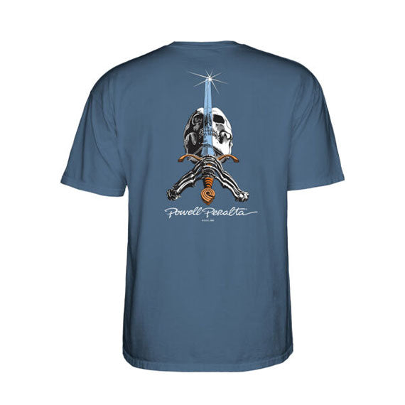 Powell Peralta Skull & Sword T-Shirt Indigo Blue
