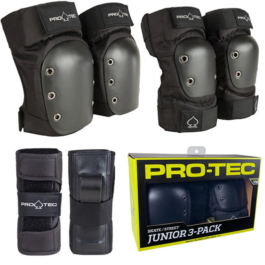 Pro-Tec Junior 3 Pack Pad Set - Black Y/S