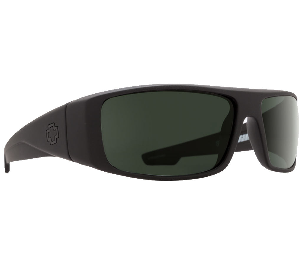 SPY Logan - Soft Matte Black Happy Gray Green