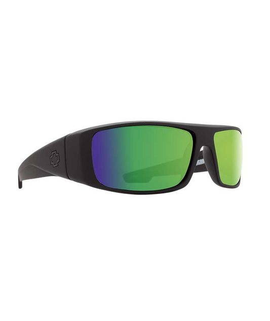 SPY Logan Matte Black Happy Bronze Polar With Green Spectra Mirror