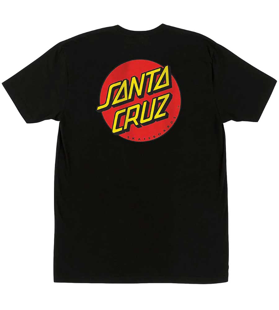 Santa Cruz Classic Dot Chest T-Shirt - Black
