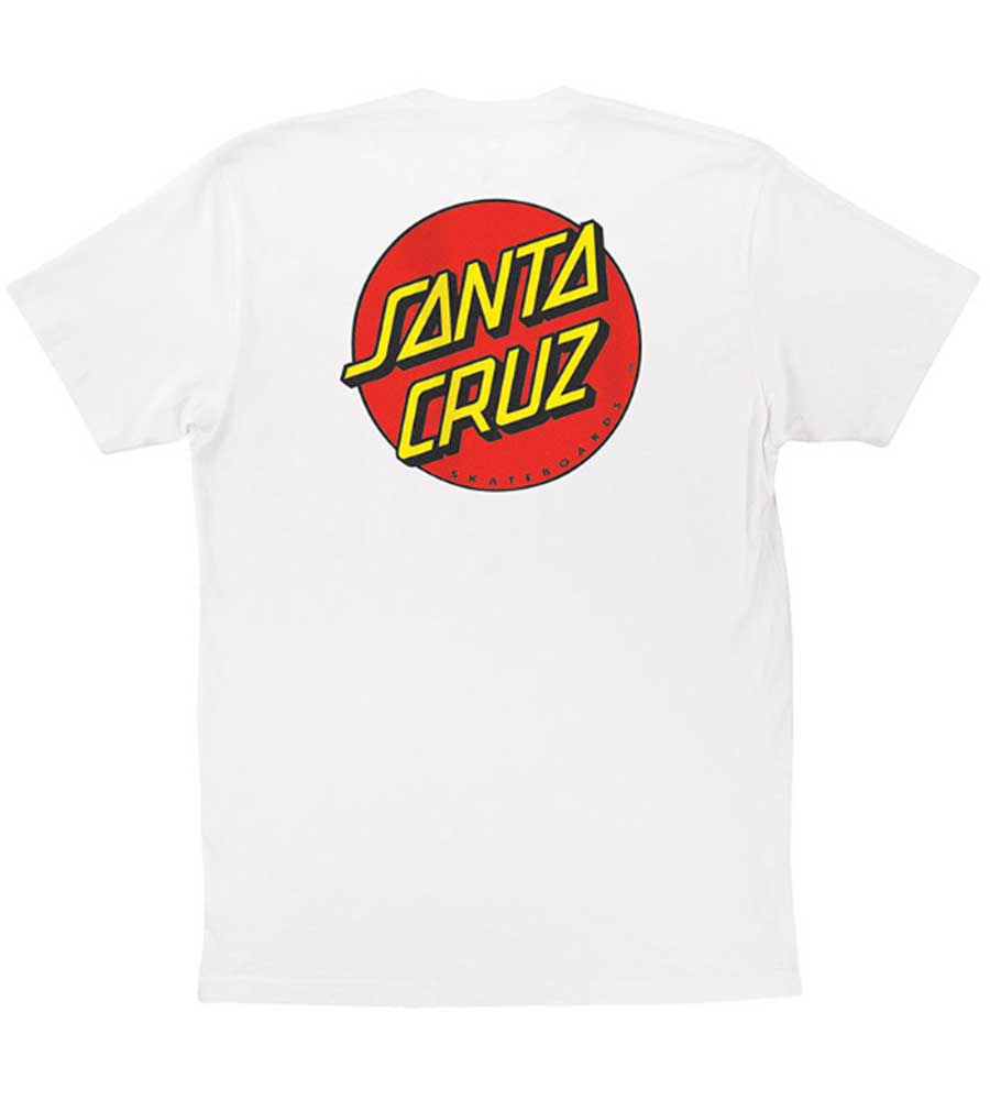 Santa Cruz Classic Dot Chest T-Shirt - White