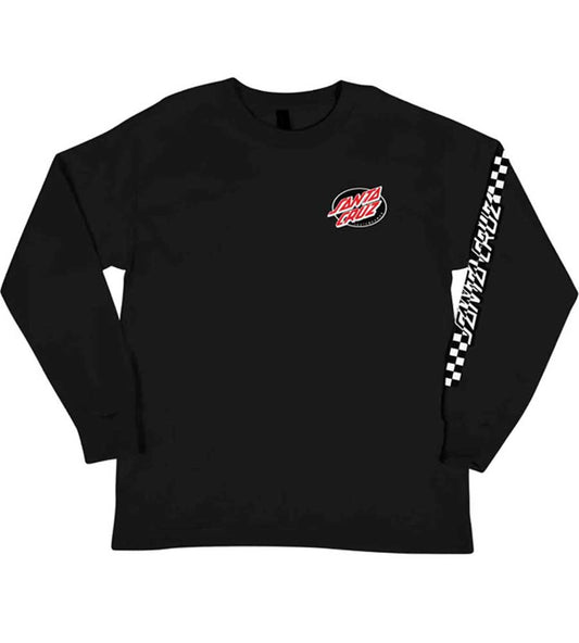 Santa Cruz Contest Oval Long Sleeve T-Shirt - Black