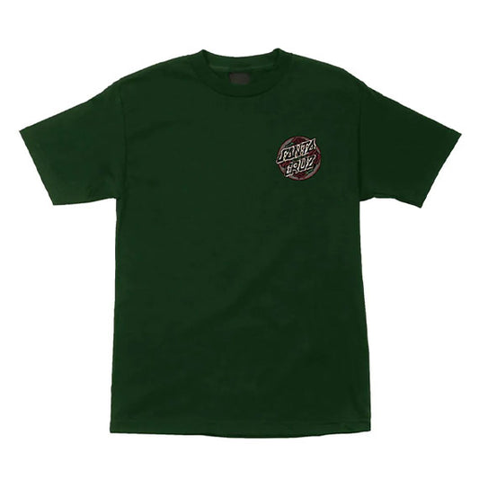 Santa Cruz Dressen Roses Dot T-Shirt Forest Green