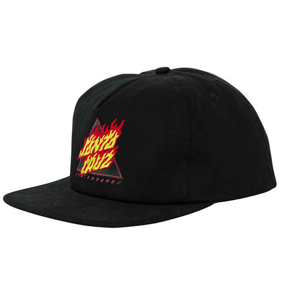 Santa Cruz Flamed Not A Dot Snapback Cap Black