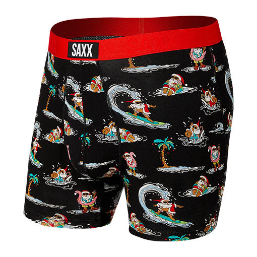 Saxx Ultra Boxer Brief Fly Black Chillaxin Santa