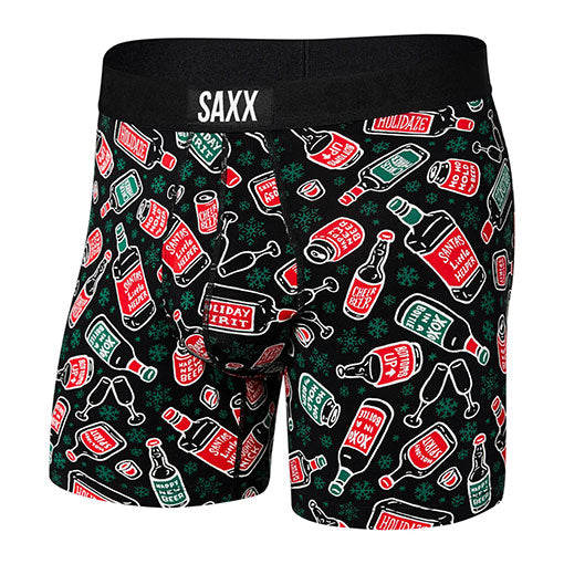 Saxx Ultra Soft Bb Fly - Holiday Spirits - Black
