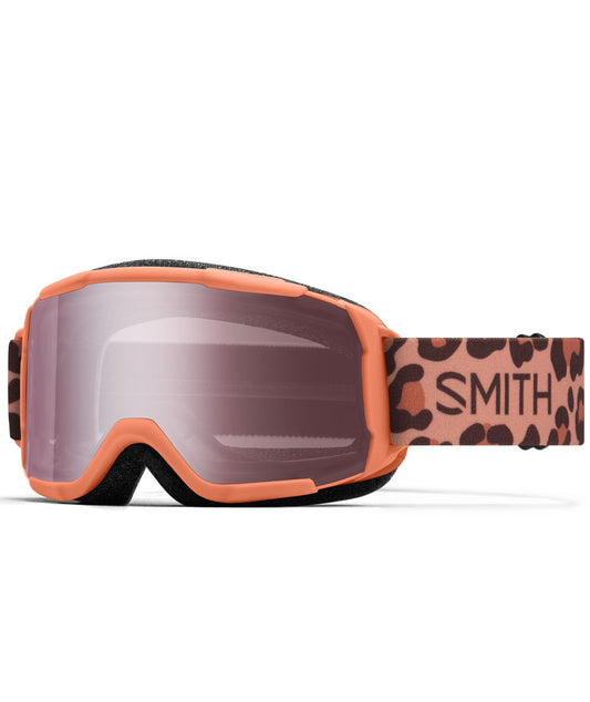 Smith Kids' Daredevil Goggle Coral Cheetah Print/Ignitor Mirror 2023