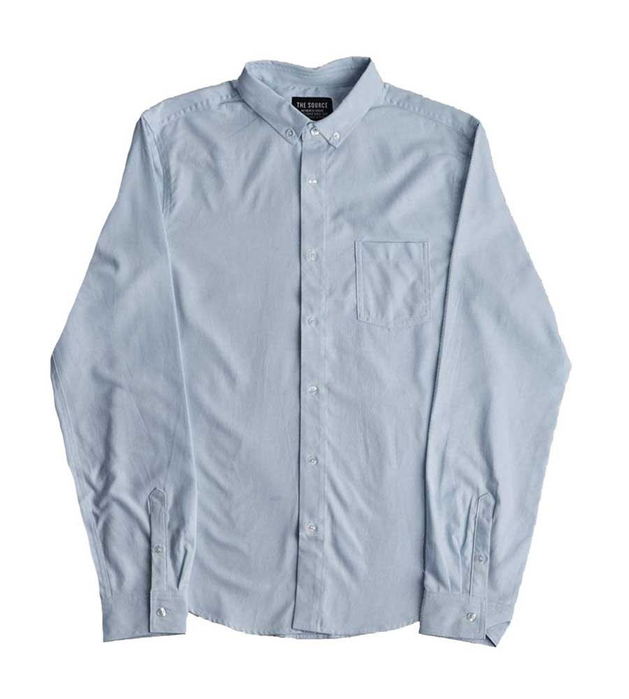 Source Alderson Long Sleeve Oxford Sky Blue