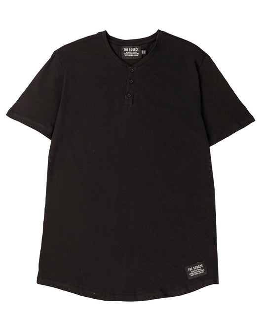 Source Men's Henley T-Shirt Black