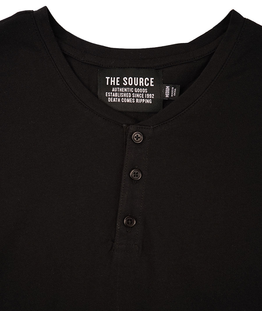Source Men's Henley T-Shirt Black