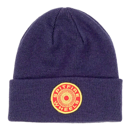 Spitfire Classic 87 Swirl Patch Cuff Beanie Navy/Gold