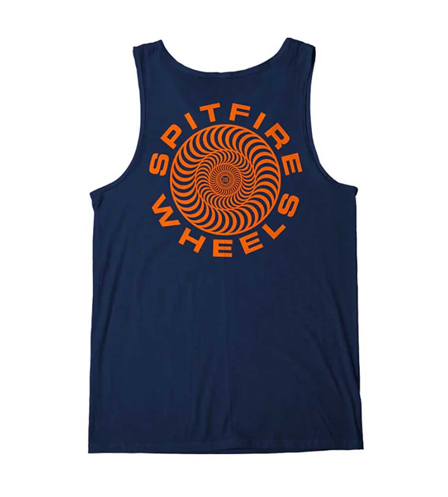 Spitfire Classic 87 Swirl Tank Top - Navy/Orange