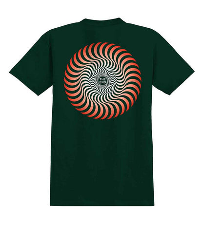 Spitfire Classic Swirl Fade T-Shirt - Forest Green