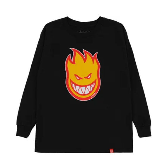 Spitfire Kids' Bighead Fill Long Sleeve T-Shirt Black/Gold/Red Print