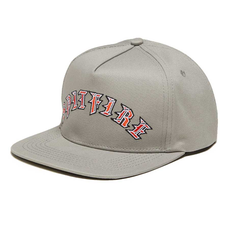 Spitfire Old E Arch Snapback Cap Grey/Red
