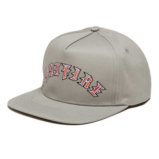 Spitfire Old E Arch Snapback Cap Grey/Red