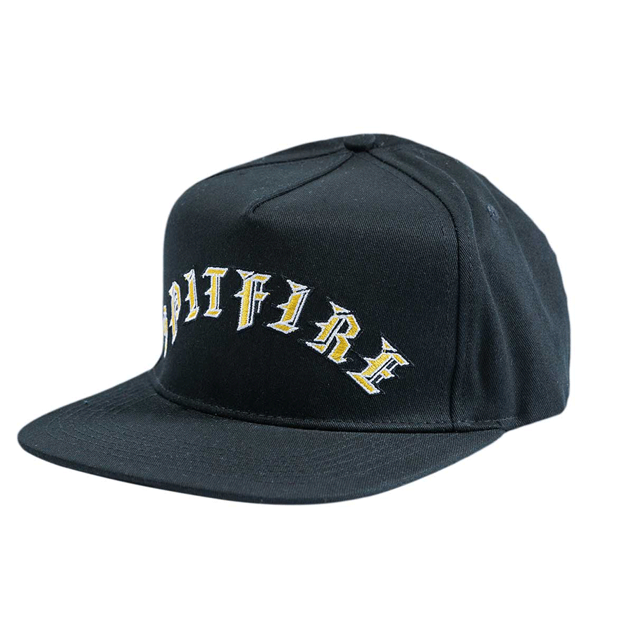 Spitfire Old E Arch Snapback Cap Black/Gold