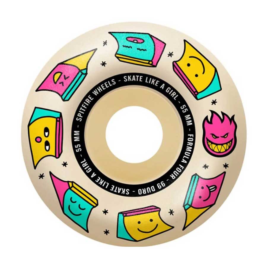 Spitfire F4 Skate Like A Girl Radial Natural 99A Wheels 55mm