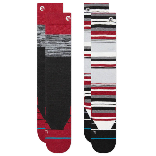 Stance Blocked 2-Pack Snowboard Sock Red 2023